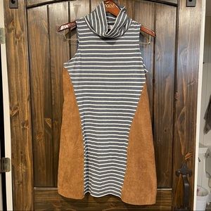 Mock Neck Mini Dress